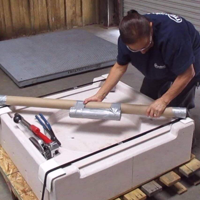 how packing 1000 lb cast bottom for shipping