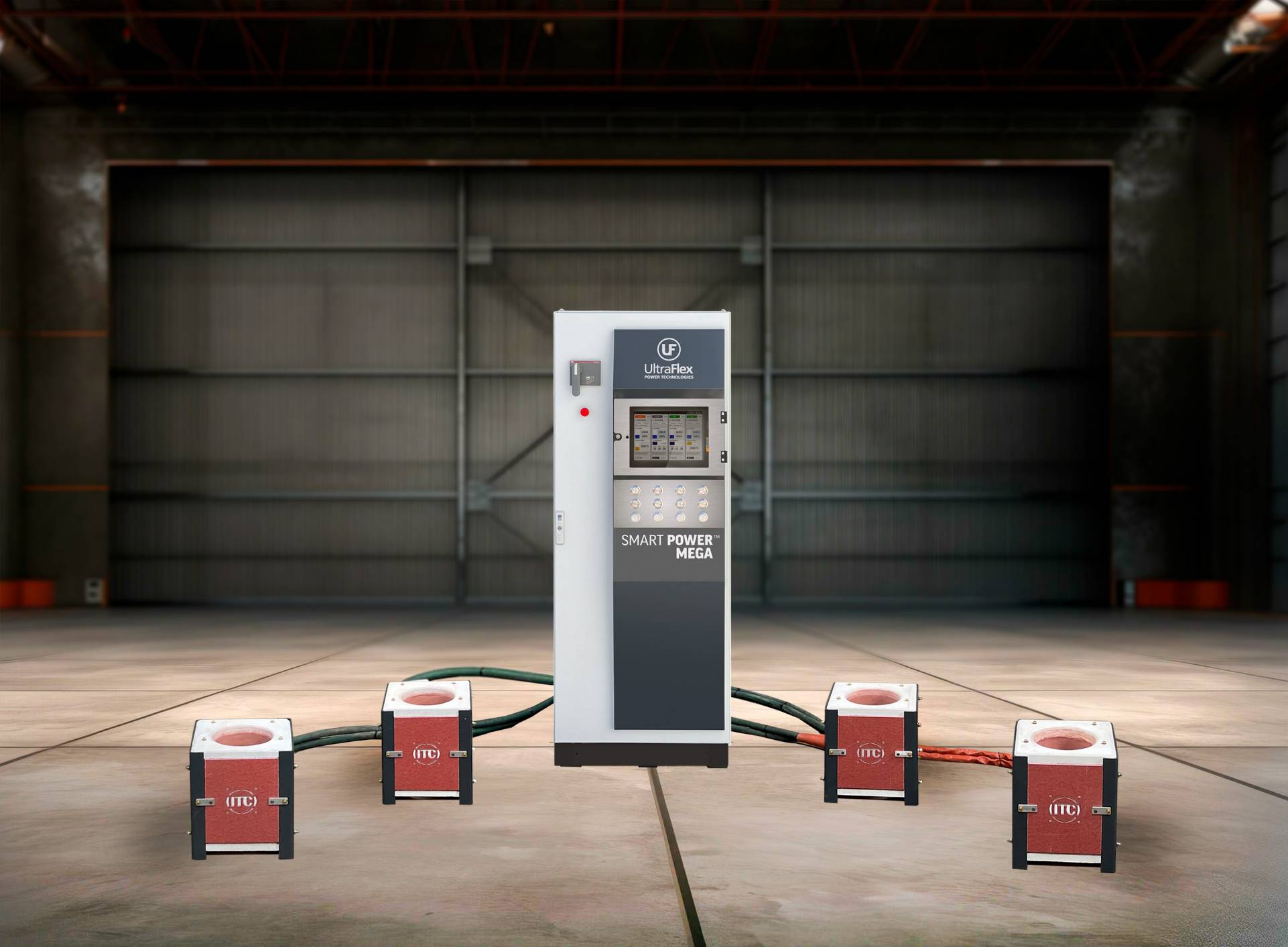 SmartPower MEGA powering four ITC induction furnaces simultaneously